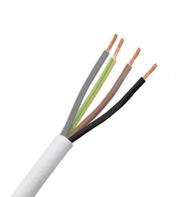 4G 1,0 (Flex Cu) H05VV-F white 500v Eca
